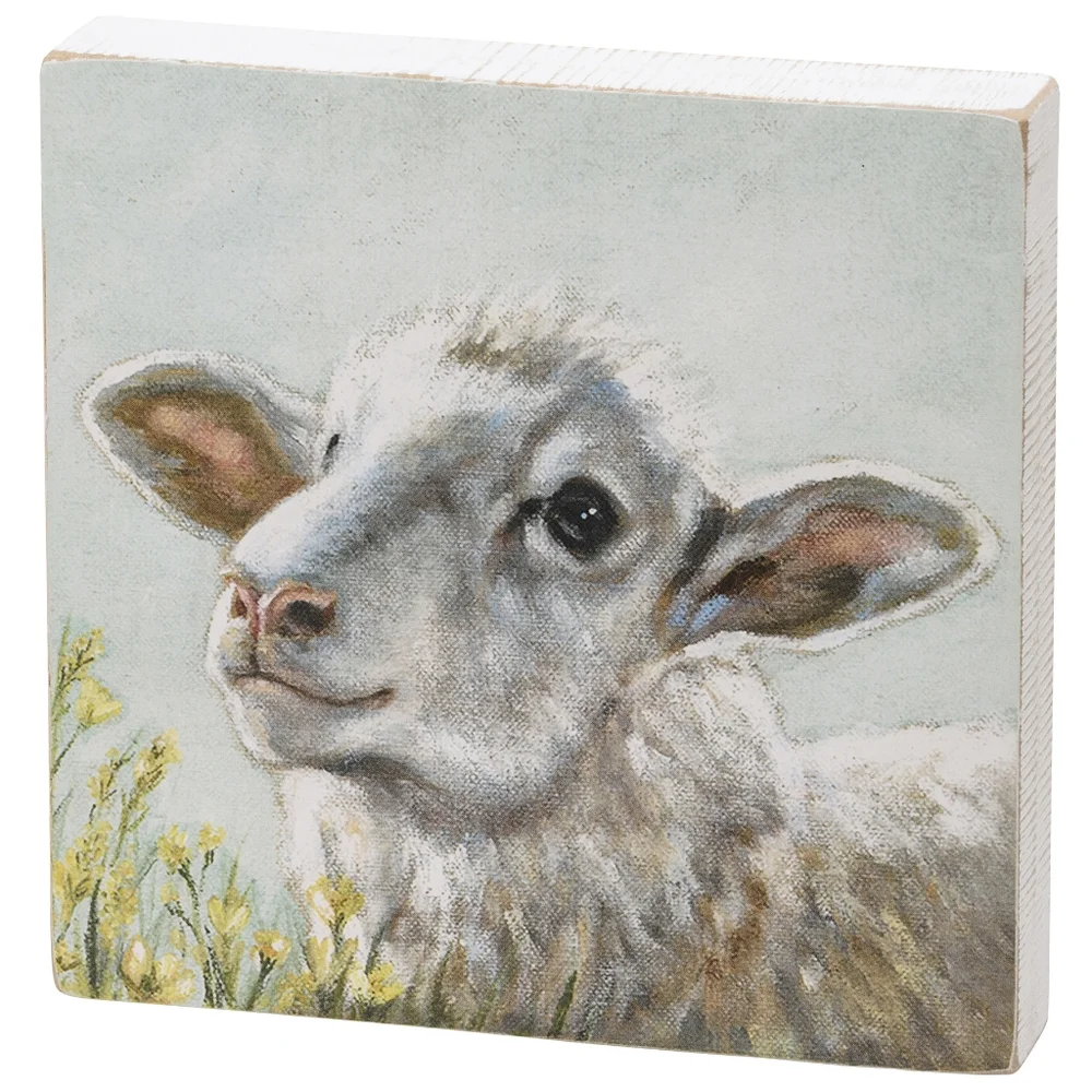 Farm Animals Box Sign Shelf Sitter Set Cow Sheep Pig Lamb Urban Farmhouse Decor